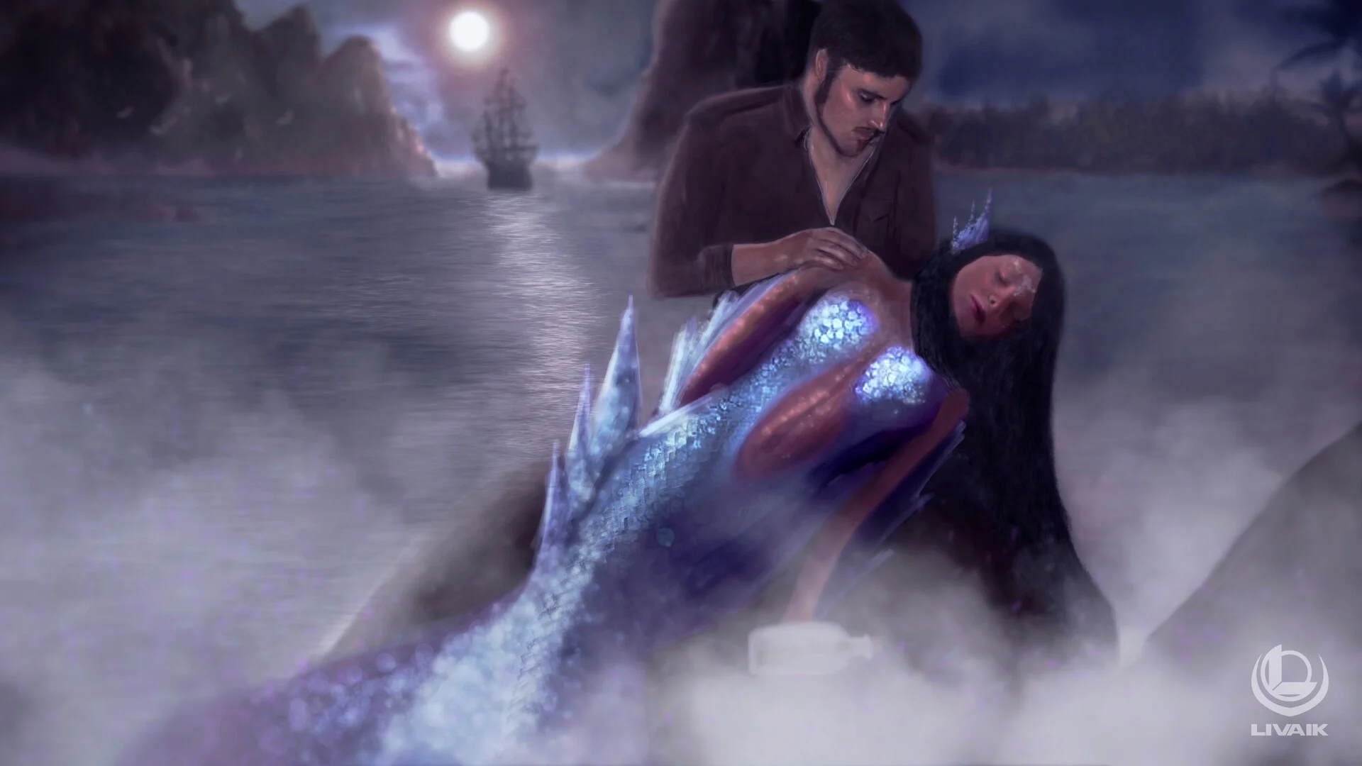 Dream on the Cliff — Illustration by Rubén Fuertes (2022)